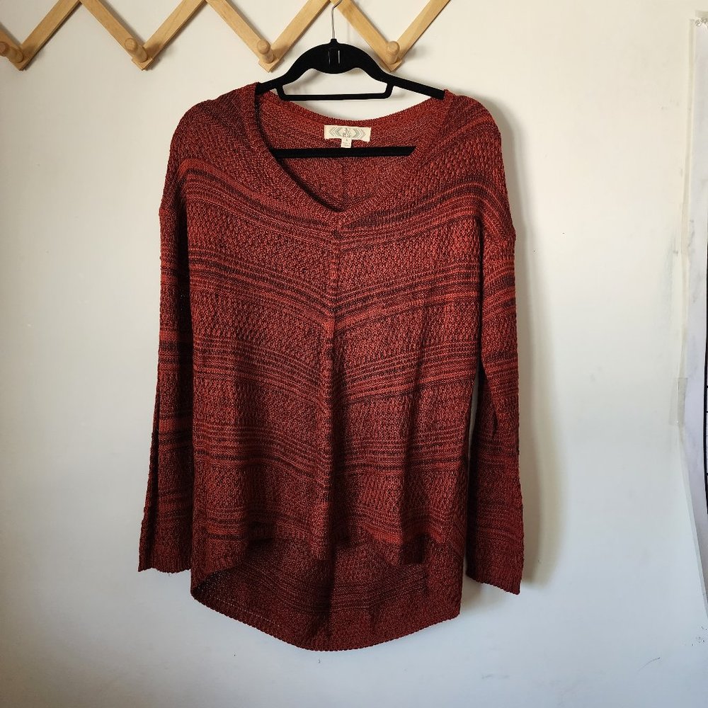 Red Scoopneck Sweater